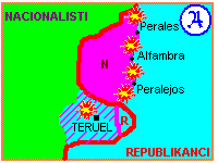 obostrani zemljovid nakon bitke za Teruel